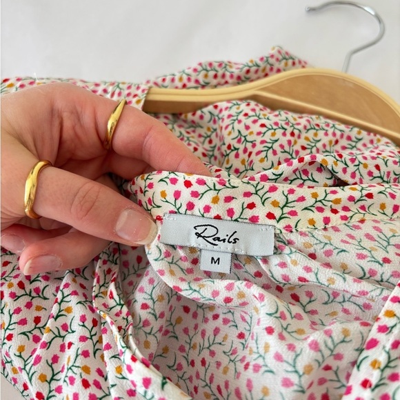 Rails Renata Flower Vines Floral Summer Midi Dress Size Medium - Picture 8 of 11